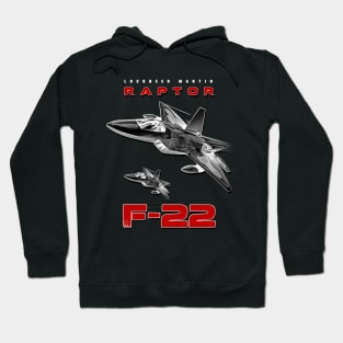 F-22 Raptor Fighterjet Us Air Force Warbird Hoodie